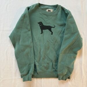 The Black Dog Kids Crewneck Sweatshirt Green Legacy Collection Medium Dog Logo